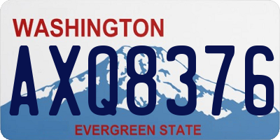 WA license plate AXQ8376