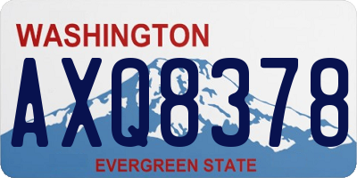 WA license plate AXQ8378