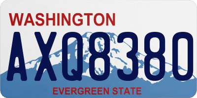 WA license plate AXQ8380