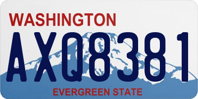 WA license plate AXQ8381