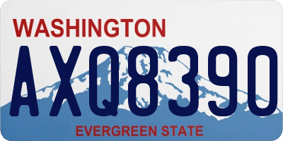 WA license plate AXQ8390