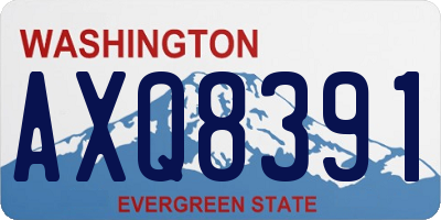 WA license plate AXQ8391