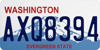 WA license plate AXQ8394