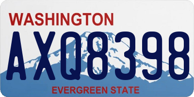 WA license plate AXQ8398