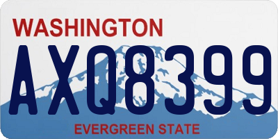 WA license plate AXQ8399