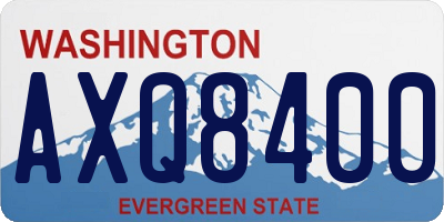 WA license plate AXQ8400