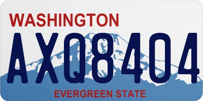 WA license plate AXQ8404