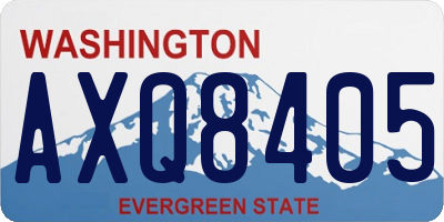 WA license plate AXQ8405