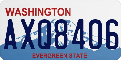 WA license plate AXQ8406