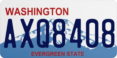 WA license plate AXQ8408