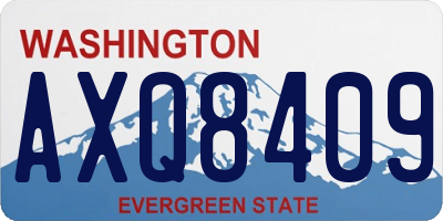 WA license plate AXQ8409
