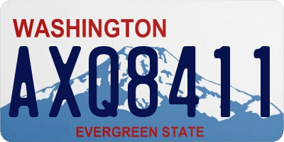 WA license plate AXQ8411