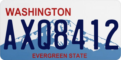 WA license plate AXQ8412