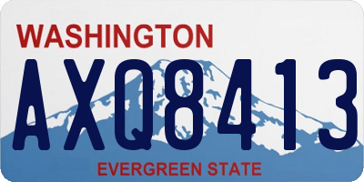 WA license plate AXQ8413