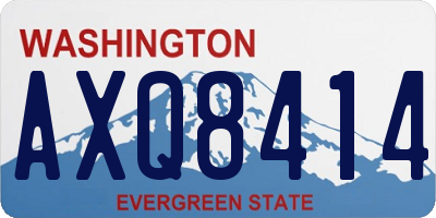 WA license plate AXQ8414