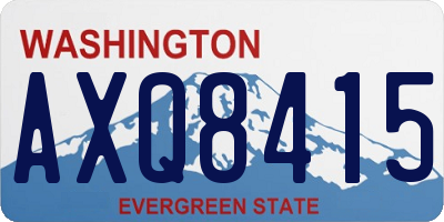 WA license plate AXQ8415