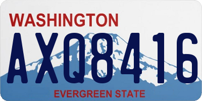 WA license plate AXQ8416