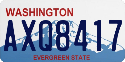 WA license plate AXQ8417