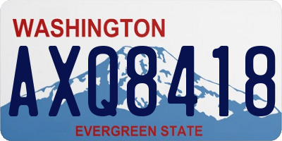 WA license plate AXQ8418