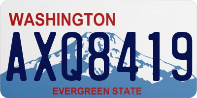 WA license plate AXQ8419