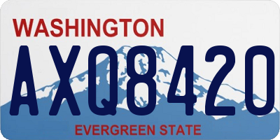 WA license plate AXQ8420