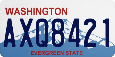 WA license plate AXQ8421