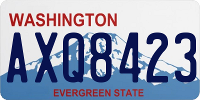 WA license plate AXQ8423