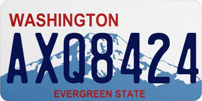 WA license plate AXQ8424