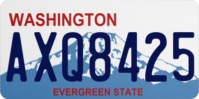 WA license plate AXQ8425