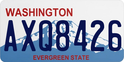 WA license plate AXQ8426