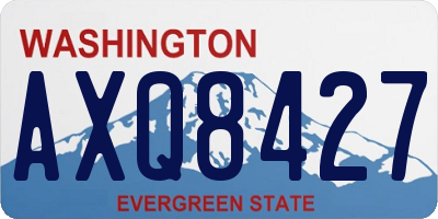 WA license plate AXQ8427