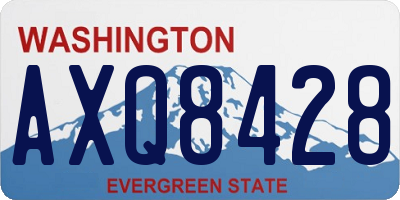 WA license plate AXQ8428