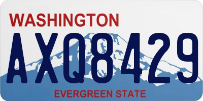 WA license plate AXQ8429