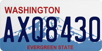 WA license plate AXQ8430