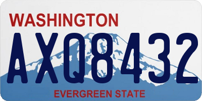 WA license plate AXQ8432
