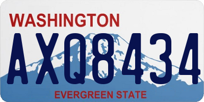 WA license plate AXQ8434