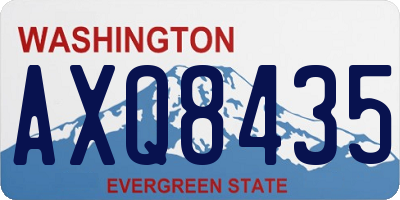 WA license plate AXQ8435