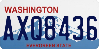 WA license plate AXQ8436