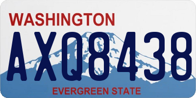 WA license plate AXQ8438