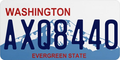 WA license plate AXQ8440