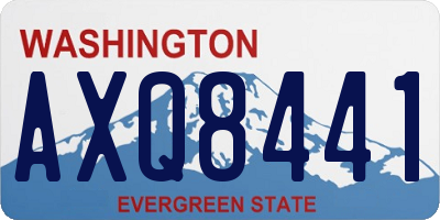 WA license plate AXQ8441