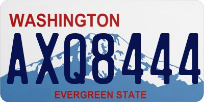 WA license plate AXQ8444
