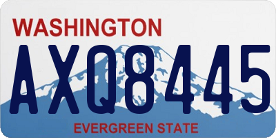 WA license plate AXQ8445