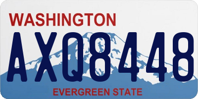 WA license plate AXQ8448