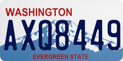 WA license plate AXQ8449