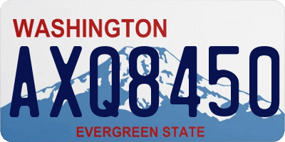 WA license plate AXQ8450
