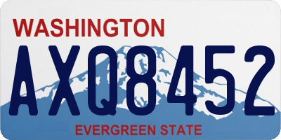 WA license plate AXQ8452