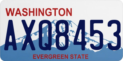 WA license plate AXQ8453