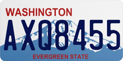 WA license plate AXQ8455