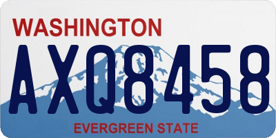WA license plate AXQ8458